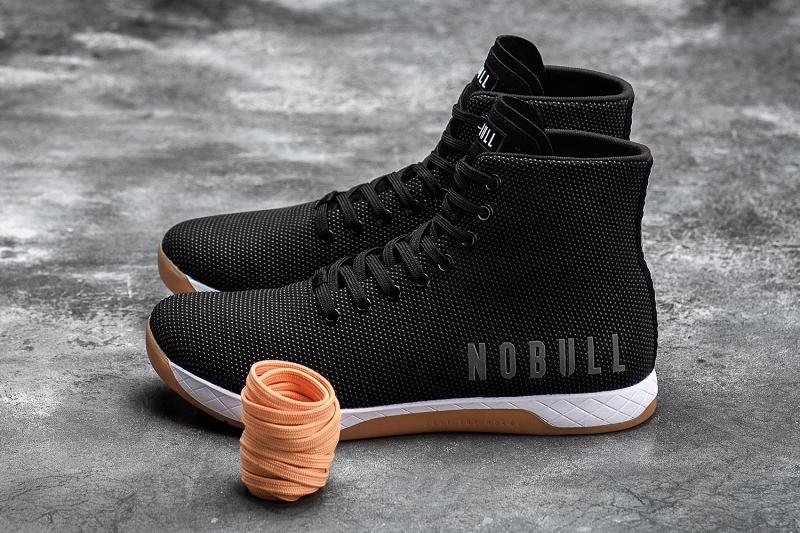 Black Nobull High-Top Gum Men's Trainers | CA D1441F